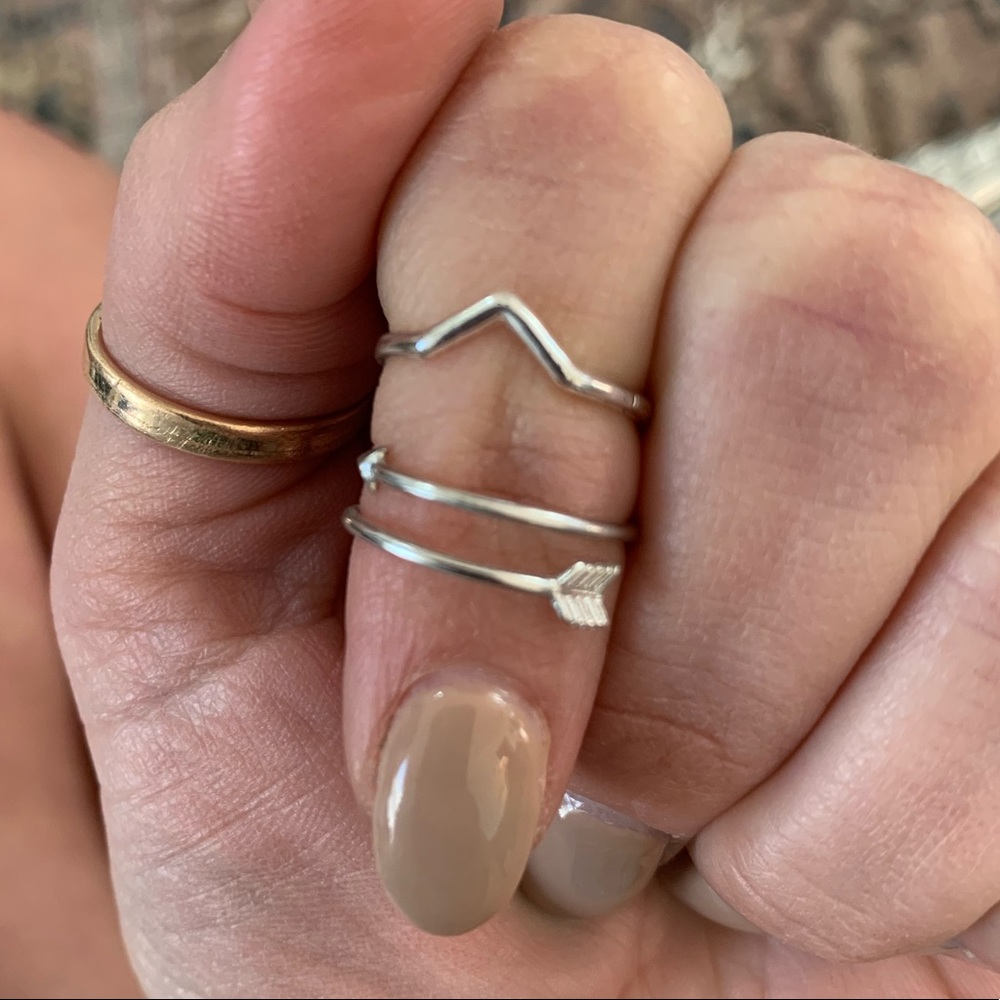 Sterling Silver Midi-Ring Set - size 4